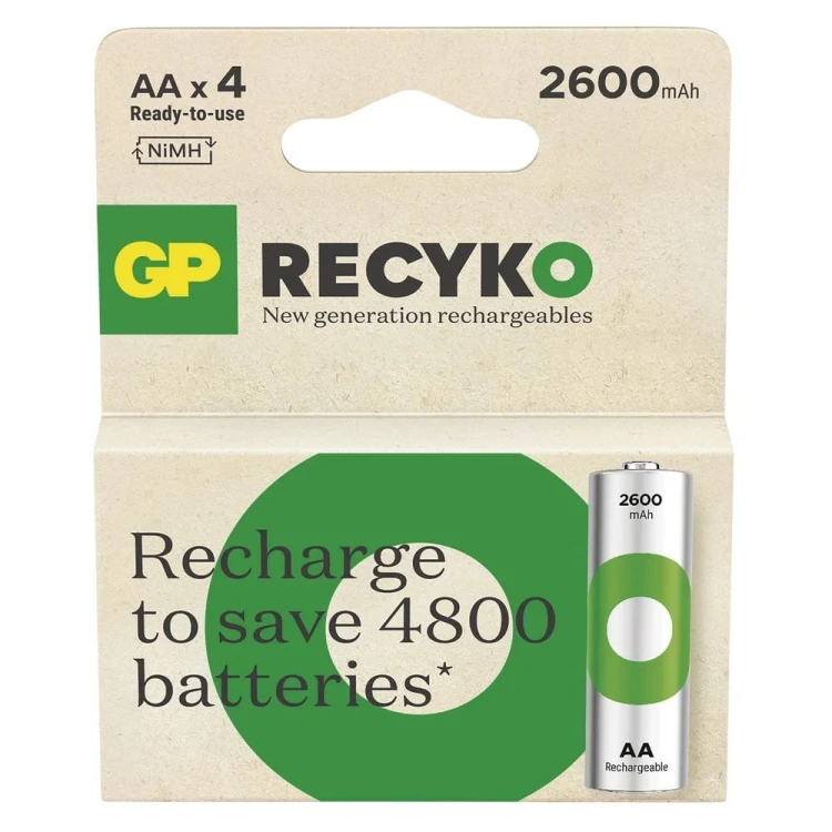 GP Battery Akumulatorki R6/AA Ni-MH 2600mAh blister 4szt. GP RECYKO