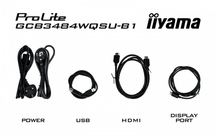 IIYAMA Monitor G-Master 34 cale GCB3484WQSU-B1,VA,UWQHD,180Hz, HDR400, 1500R, 21:9, 0.4ms, 500cd/m2, 2x5W, USB-c, PiP