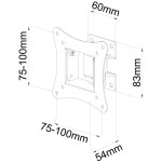 Techly Uchwyt ścienny do TV 13-30cali LED/LCD 15kg obrotowy uchylny
