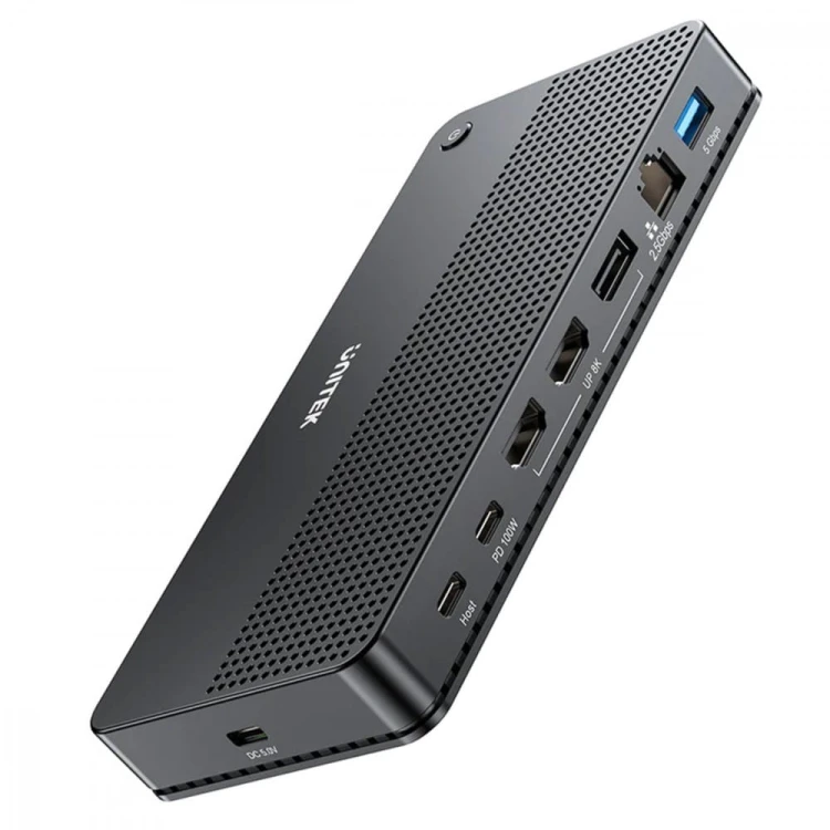 Unitek Stacja dokująca 13w1 USB-C, HDMI 2.1,DP 2.0,RJ45,10GBPs;D1104A01