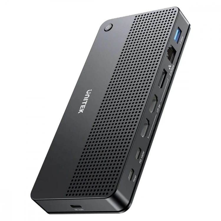 Unitek Stacja dokująca 13w1 USB-C, HDMI 2.1,DP 2.0,RJ45,10GBPs;D1104A01