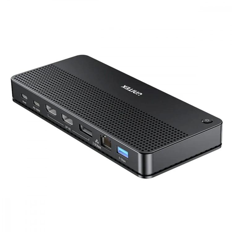 Unitek Stacja dokująca 13w1 USB-C, HDMI 2.1,DP 2.0,RJ45,10GBPs;D1104A01