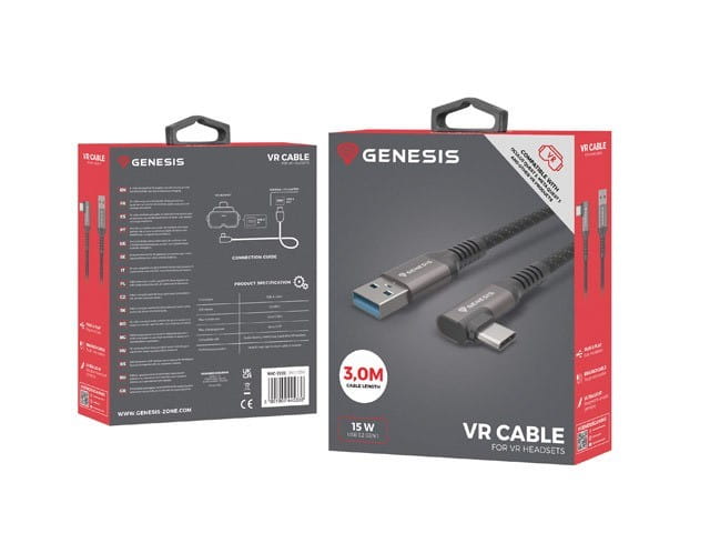 Natec Kabel USB-C M ->USB-A M 3.2GEN1 3M 5GBS PD15W VR
