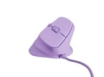 Natec Mysz wertykalna CRAKE 2 PRO 128000DPI optyczna lawendowa