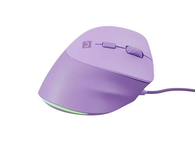 Natec Mysz wertykalna CRAKE 2 PRO 128000DPI optyczna lawendowa