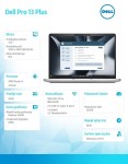 Dell Laptop Dell Pro 13 Plus PB13255/AMD Ryzen 5 220/16GB/512GB SSD Gen4/13.3 FHD+/AMD Radeon 740M/FgrPr&SmtCd/FHD/IR Cam/Mic/WLAN+BT/Backlit Kb/3Cell