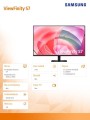 Samsung Monitor 37 cali ViewFinity S70D VA 3840x2160 UHD 16:9 1xHDMI 1xDP 5ms PinP/PbyP 60Hz płaski 2Yd2d (LS37D700EAUXEN)