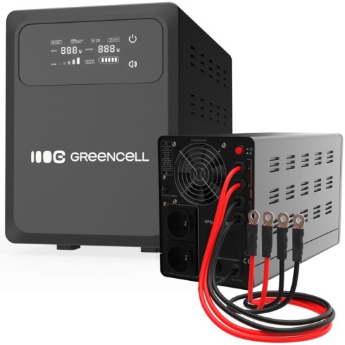 Green Cell Zasilacz awaryjny UPS AVR PowerCore 1000W/1500VA 12VDC