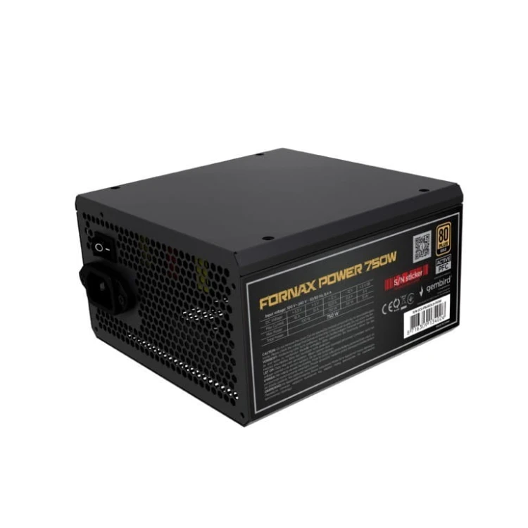 Gembird Zasilacz komputerowy Fornax Power 750W 80+Bronze aktywny PFC 120mm wentylator