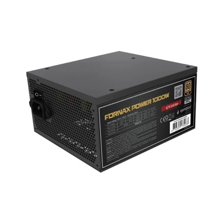 Gembird Zasilacz komputerowy Fornax Power 1000W aktywny PFC wentylator 12 cm 80+Gold