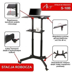 ART Stacja robocza pod notebooka/projektor S-10B