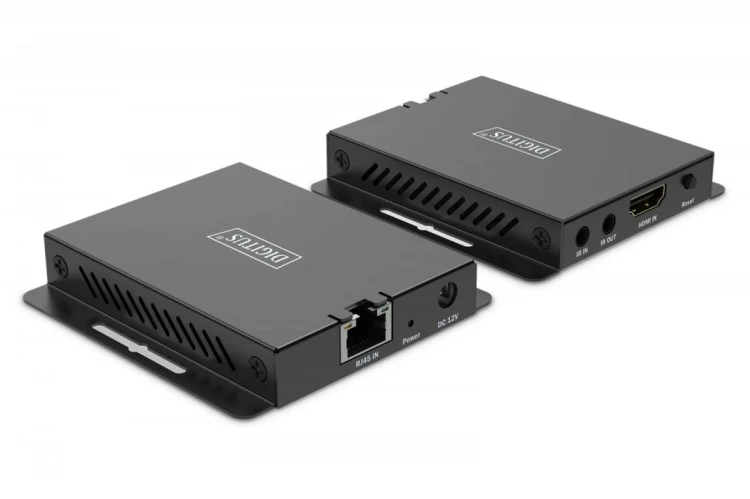 Digitus Przedłużacz/Extender HDMI 4K120Hz 40m po skrętce HDCP 2.3 IR EDID (zestaw)