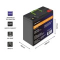 Qoltec Akumulator LiFePO4 | 12.8V | 24Ah | 307.2Wh | BMS
