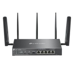 TP-LINK Brama sieciowa gigabitowa Omada 4G+ Cat6 AX3000 VPN with 4-Port PoE+PORT: 1× Gigabit SFP WAN/LAN Port, 1× Gigabit RJ45 WAN Port, 4× Gigabit WA