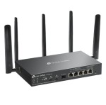 TP-LINK Brama sieciowa gigabitowa Omada 4G+ Cat6 AX3000 VPN with 4-Port PoE+PORT: 1× Gigabit SFP WAN/LAN Port, 1× Gigabit RJ45 WAN Port, 4× Gigabit WA