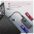 AXAGON EEM2-SD2 Obudowa zewnętrzna aluminiowa bezśrubowa USB-A/C 3.2 Gen2 M.2 NVMe/SATA wyświetlacz LED, szary