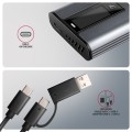 AXAGON EEM2-SD2 Obudowa zewnętrzna aluminiowa bezśrubowa USB-A/C 3.2 Gen2 M.2 NVMe/SATA wyświetlacz LED, szary