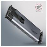 AXAGON EEM2-SD2 Obudowa zewnętrzna aluminiowa bezśrubowa USB-A/C 3.2 Gen2 M.2 NVMe/SATA display LCD