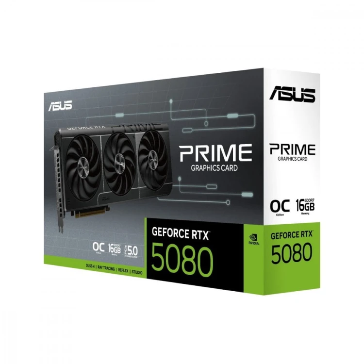 Asus Karta graficzna GeForce RTX 5080 Prime OC 16GB GDDR7 256bit 3DP/HDMI