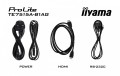 IIYAMA Monitor 75 cali TE7515A-B1AG IPS,4K,40pkt,550cd,DeepContrast-IR+,    HDMI x2,DP,USB-C, 2 x 20W, OPS Slot x1, 5xUSB, 2xRJ45,8-Array,EDLA, WiFi,P