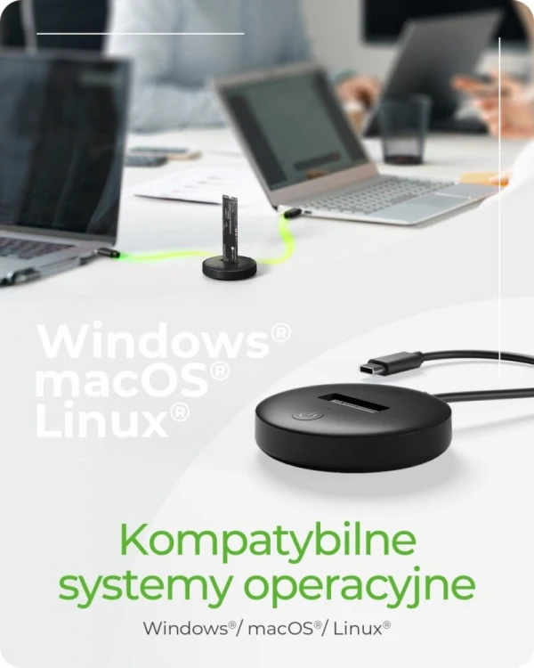 IcyBox Stacja dokująca dla NVMe+SATA SSD IB-1610MCD-C31