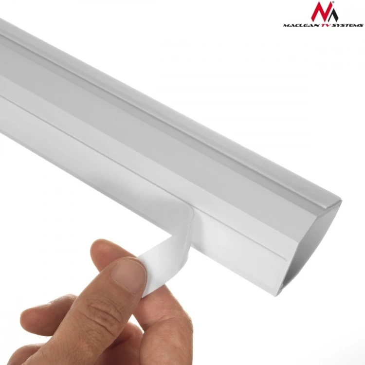 Maclean Listwa maskująca kanał kablowy 1.5m 43x23 mm Biała MCTV-575 z taśmą