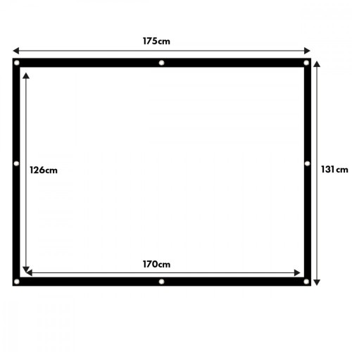 Maclean Ekran projekcyjny 84 cale 175x131cm, MC-166