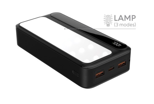 Rebeltec Powerbank P20 LCDPD LAMP 20 000mAh, zintegrowana lampa LED z funkcją latarki