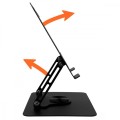 Media-Tech Obrotowa, ergonomiczna podstawka pod laptopa 10-17 LAPTOP STAND ROTO MT2662 pełna regulacja