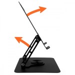 Media-Tech Regulowana, obracana, ergonomiczna podstawka pod laptopa 10-17 LAPTOP STAND ROTO MT2662