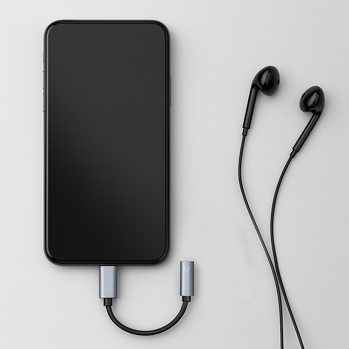 Qoltec Adapter USB-C | Jack 3.5mm | 10 cm