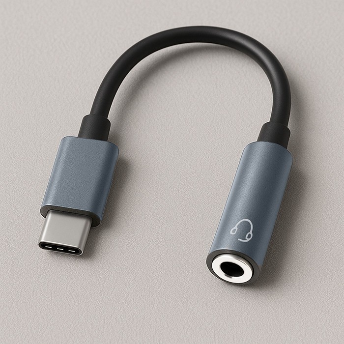 Qoltec Adapter USB-C | Jack 3.5mm | 10 cm