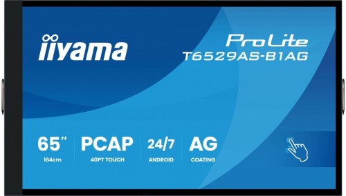 IIYAMA Monitor 65 cali T6529AS-B1AG VA,4K,HDMIx2,USB-C,RJ45,2x10W,WiFi,     Android 14, Signal FailOver, Whiteboard, iiSignage2 (CMS), iiControl (DMS)