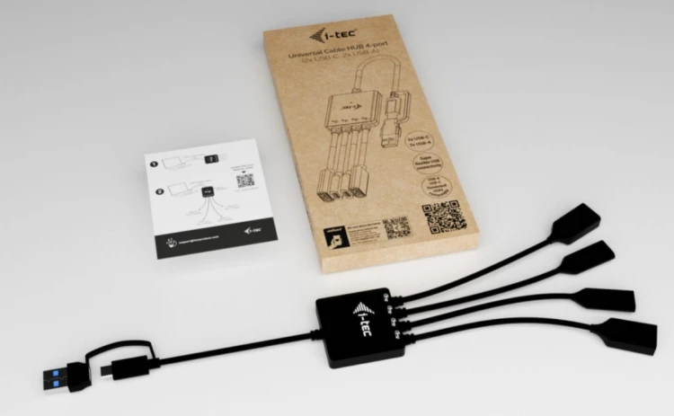 i-tec HUB USB-C/USB-A Cable 4 port (2x USB-C 2x USB-A)