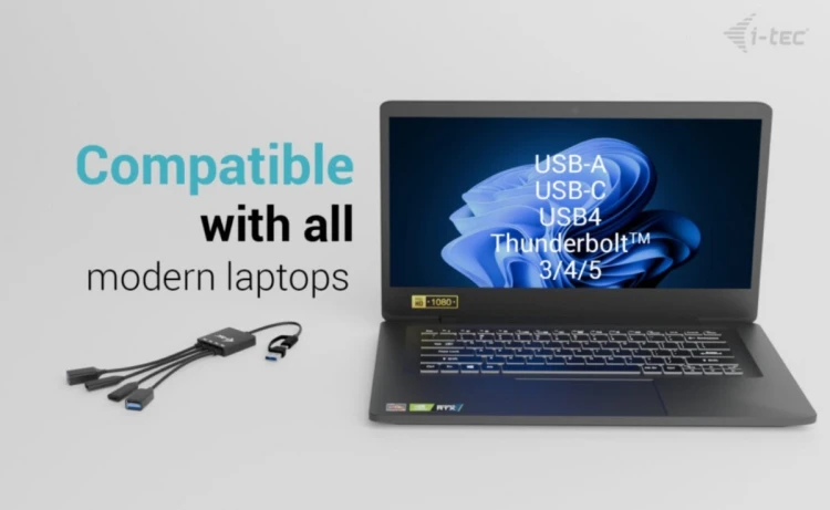 i-tec HUB USB-C/USB-A Cable 4 port (2x USB-C 2x USB-A)
