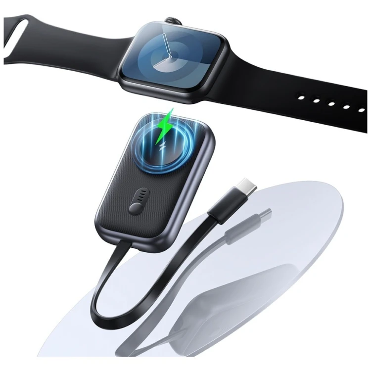 USAMS Powerbank Apple Watch 1200mAh ładowarka 2w1 - kabel USB-C CD245