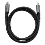 Qoltec Kabel USB4 Ultra-Fast | USB-C PD 240W | Thunderbolt 3/4 | 4K |   40Gb/s | 1m | Czarny