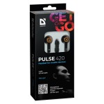 Defender Słuchawki douszne z mikrofonem PULSE 420 Czarno-pomarańczowe
