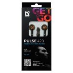 Defender Słuchawki douszne z mikrofonem PULSE 420 Czarno-pomarańczowe