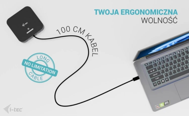 i-tec Stacja dokująca USB-C 2x HDMI Dock PD + Ładowarka 100W