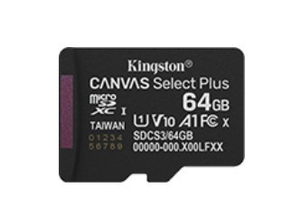 Kingston Karta pamięci microSD  64GB Canvas Select+ G3 150MB/s