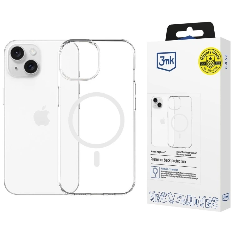 3MK Etui Armor MagCase do iPhone 13/14 MagSafe przezroczyste