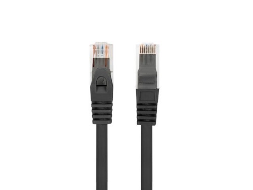 Lanberg Patchcord kat.6 UTP LSZH CU 0.5m czarny fluke passed