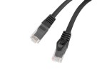 Lanberg Patchcord kat.6 UTP LSZH CU 0.5m czarny fluke passed