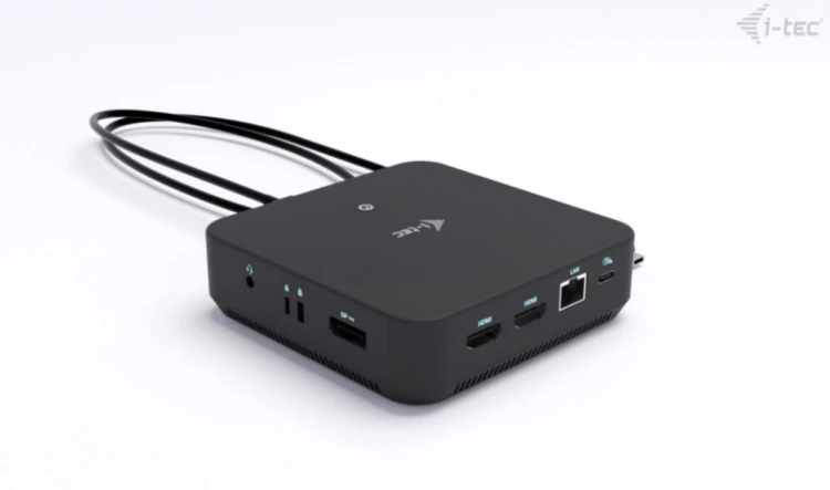 i-tec Stacja dokująca USB-C DP Dual HDMI Power Delivery 100W + Uniwersalna Ładowarka 100W