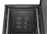 Lanberg Szafa instalacyjna rack stojąca 19" 22U 600x1000 czarna drzwi    perforowane ( flat pack)