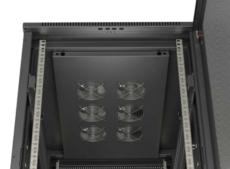 Lanberg Szafa instalacyjna rack stojąca 19" 22U 600x1000 czarna drzwi    perforowane ( flat pack)