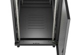 Lanberg Szafa instalacyjna rack stojąca 19" 22U 600x1000 czarna drzwi    perforowane ( flat pack)