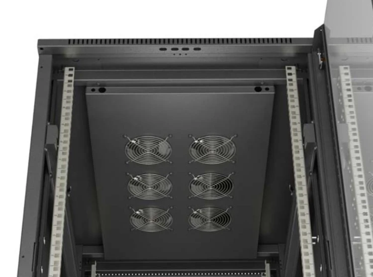 Lanberg Szafa instalacyjna rack stojąca 19" 22U 600x1000 czarna drzwi   przeszkolne ( flat pack)
