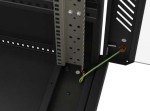 Lanberg Szafa instalacyjna rack stojąca 19" 22U 600x1200 czarna drzwi   perforowane (flat pack)